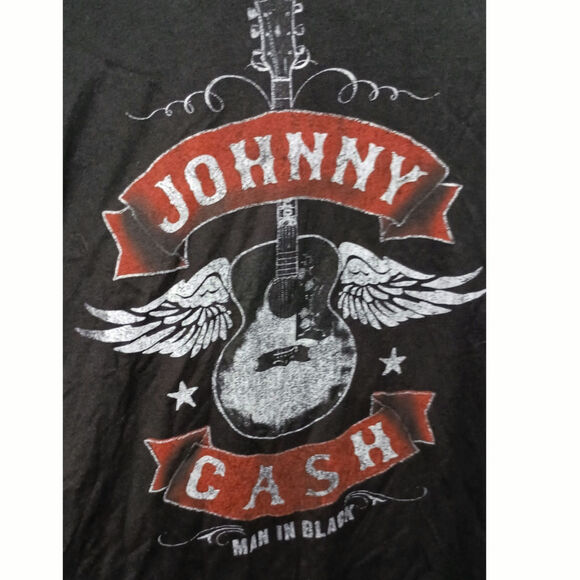 $ 2XL Johnny Cash t-shirt black, soft cotton, Man in Black size XXL Country - Picture 2 of 6